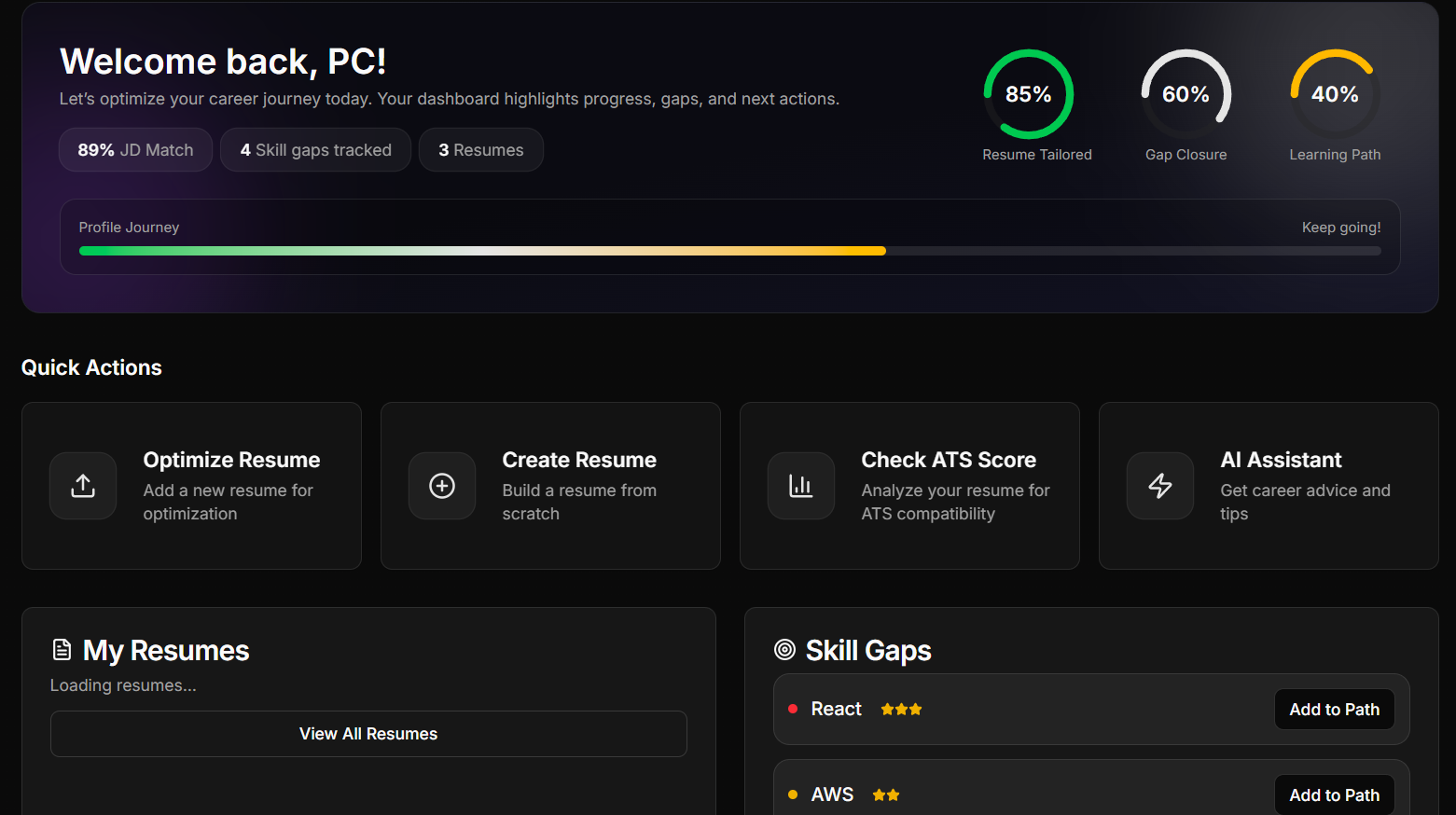 NexCV Coach Dashboard